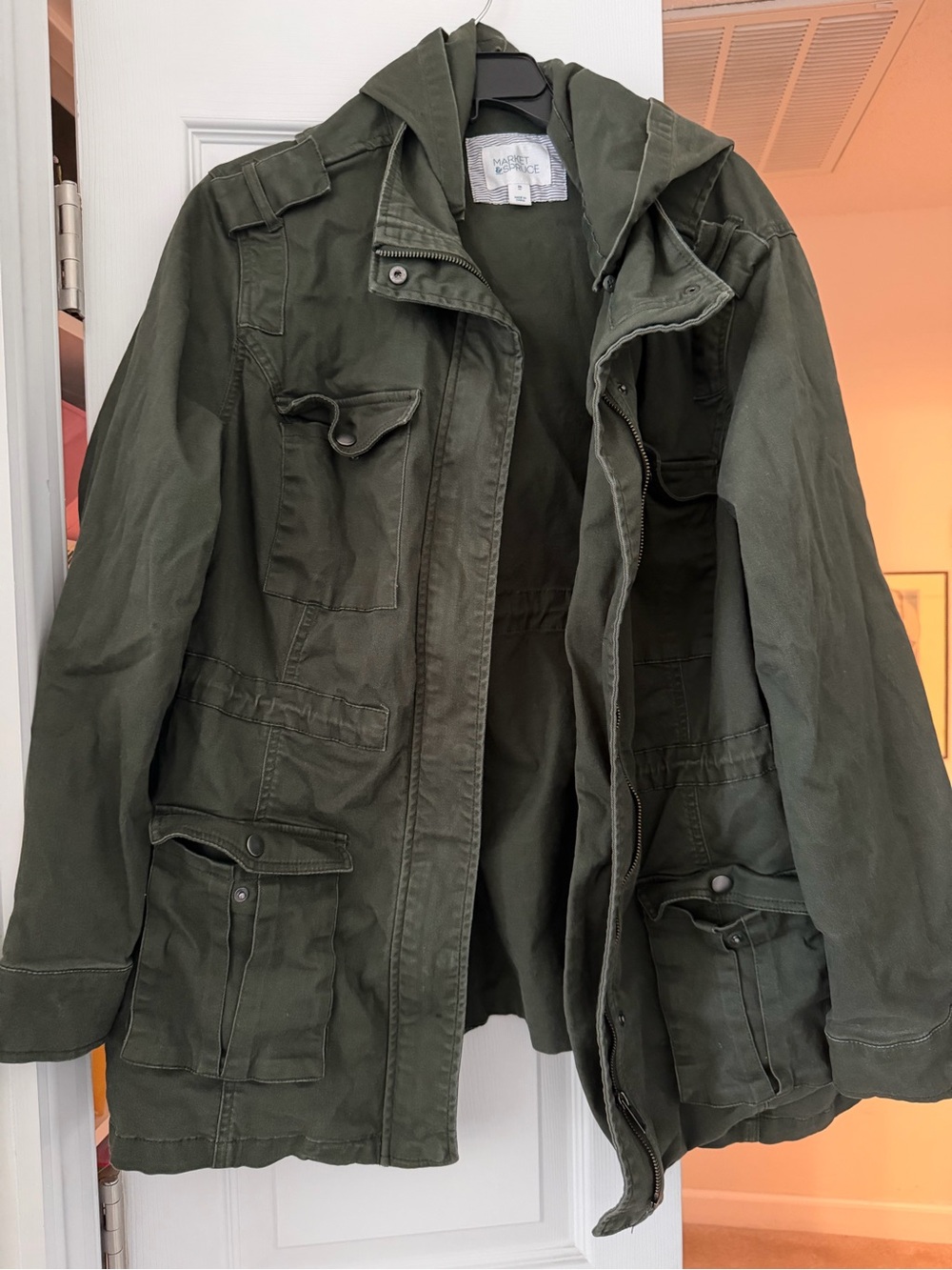 Olive Green Utility Anorak Jacket
